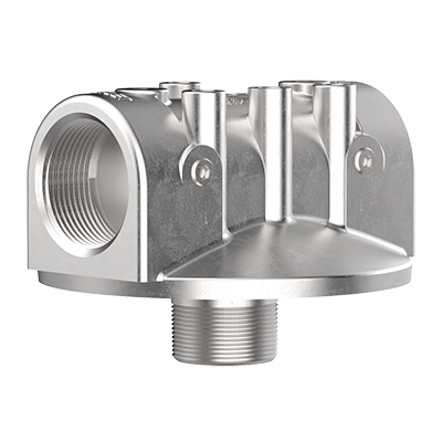 Aluminum Mounting Adapter Petroleum Filter Adapter for Gasoline, Ethanol Blends, Diesel – High-Flow Commercial Series – Cim-Tek – SKU  (SKU: 50027) - Innoflo Solutions Inc.