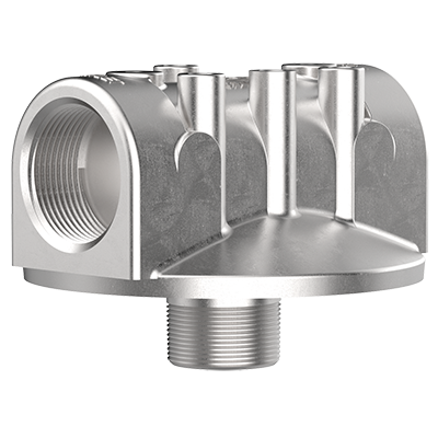 Aluminum Fuel Filter Adaptor for Gasoline, Ethanol Blends, Diesel – 800 Series High-Flow Commercial Series – Cim-Tek  (SKU: 50136) - Innoflo Solutions Inc.