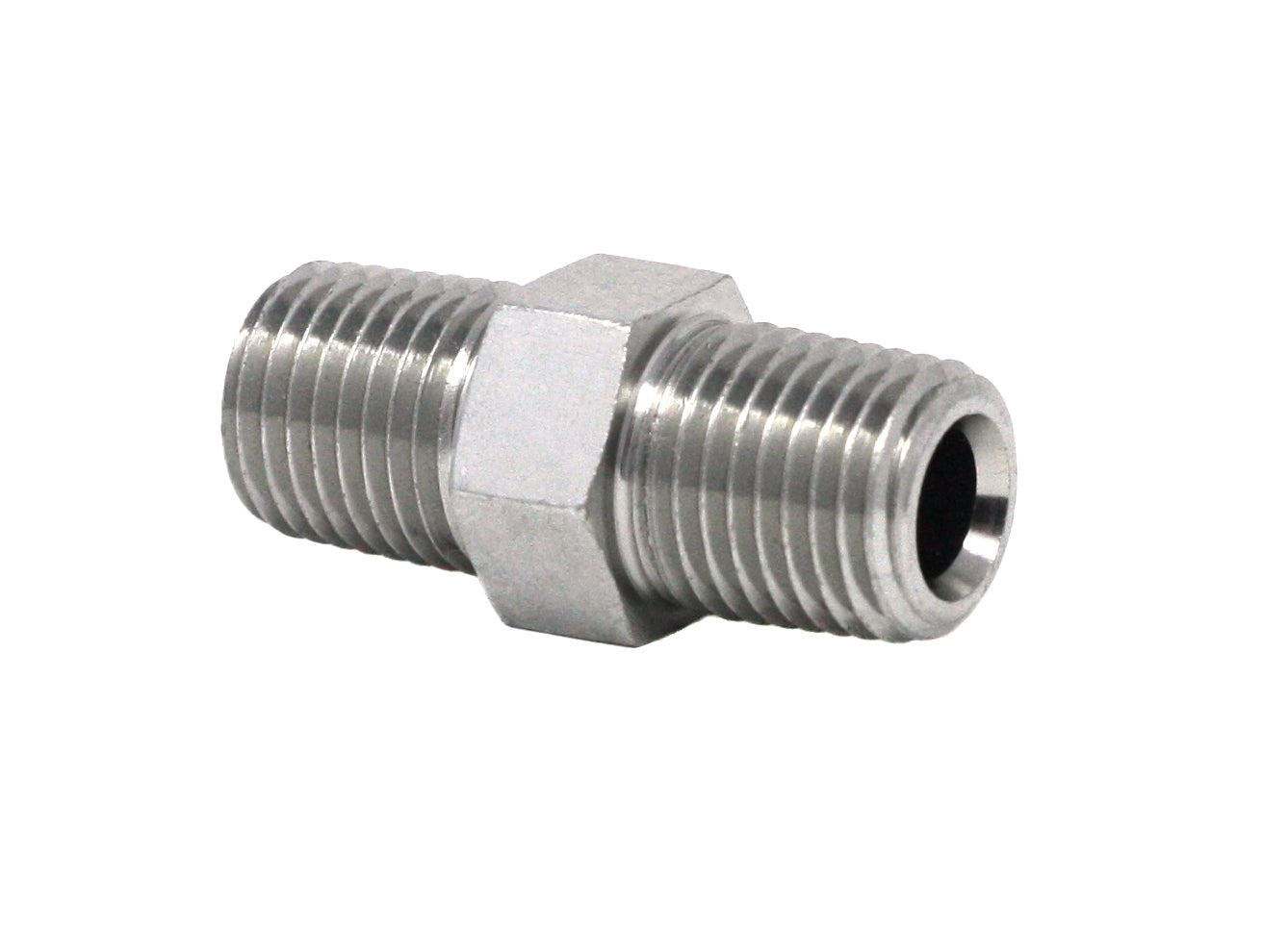 GRACO Hex Shoulder Nipples - Straight, 1/4 in x 1/4 in threads, Steel (Part No. 555453)