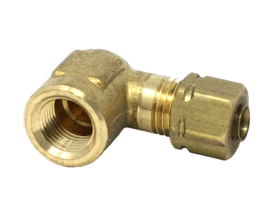 GRACO Fitting 90° Elbow - 3/16 in. (4.8 mm) Tube Compression, 1/4-28 SAE Male to 1/8 in. (3.2 mm) NPT Female, 45° (Part No. 556670)