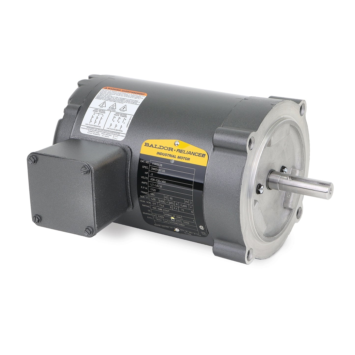 GRACO Motor - 1/2 HP, 230/460 VAC, 3-phase, 60 Hz, 1,725 rpm (Part No. 557270)