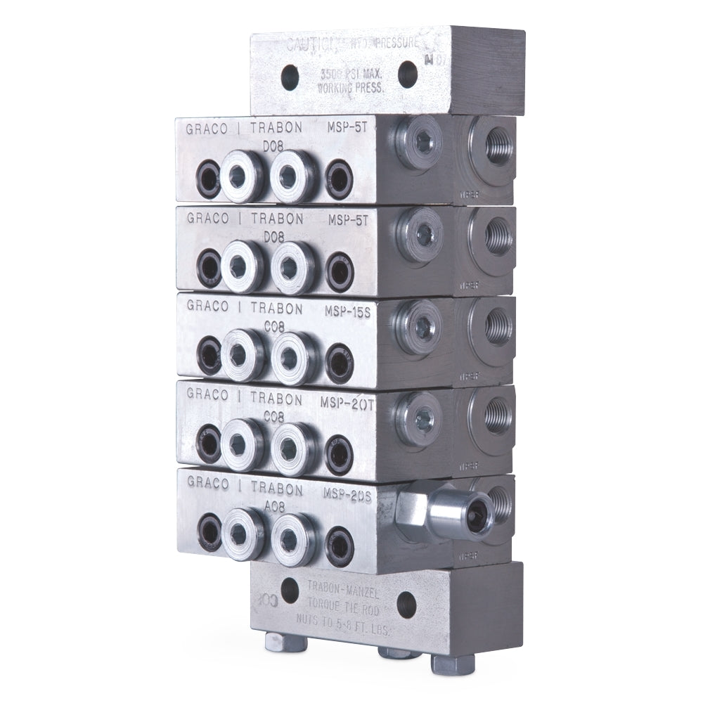 GRACO Trabon® MSP Modular Divider Valve with Right Cycle Pin - MSP-30T - 0.030 in³ (0.49 cm³) (Part No. 562741)