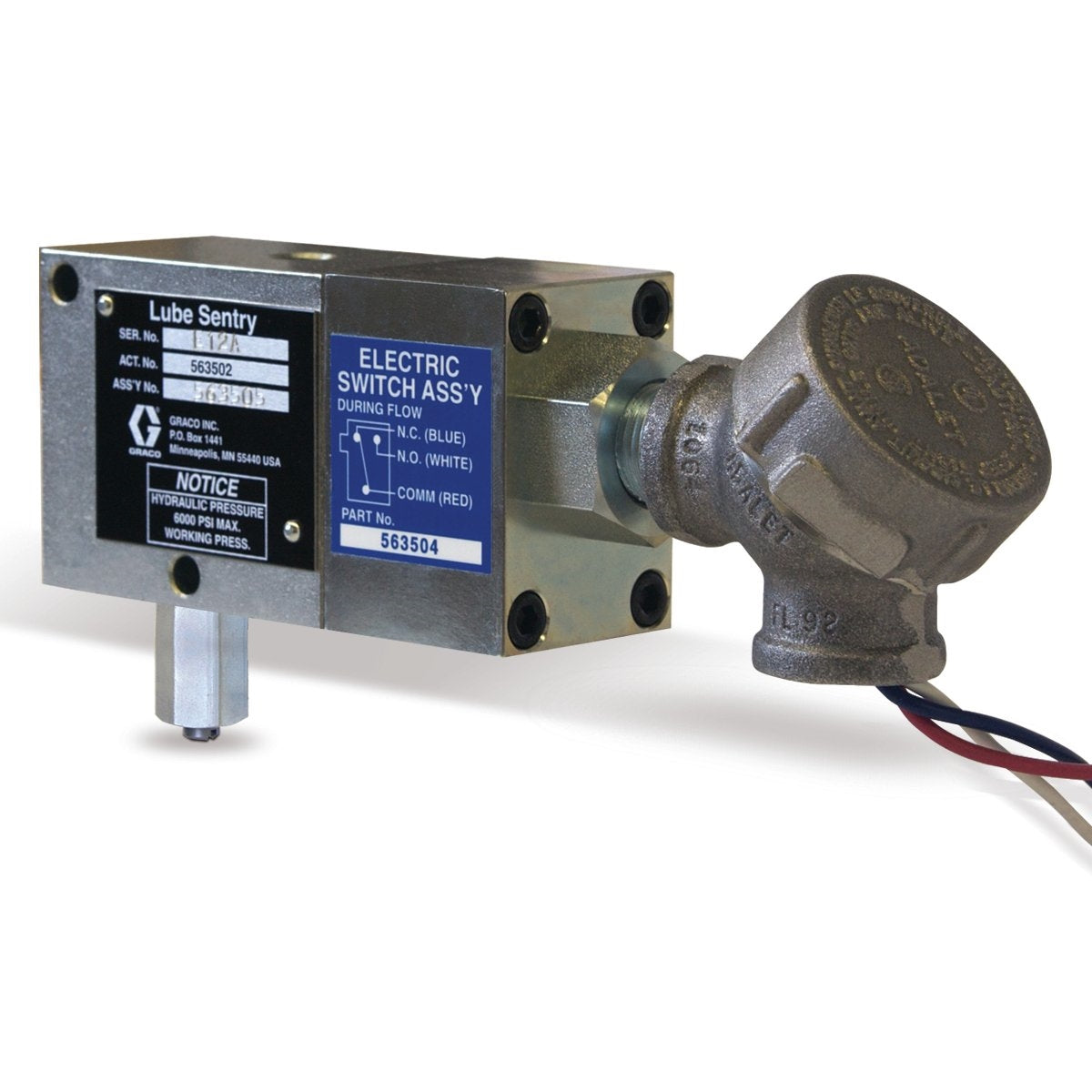 GRACO Lube Sentry Valve Switch Assembly (Part No. 563504)