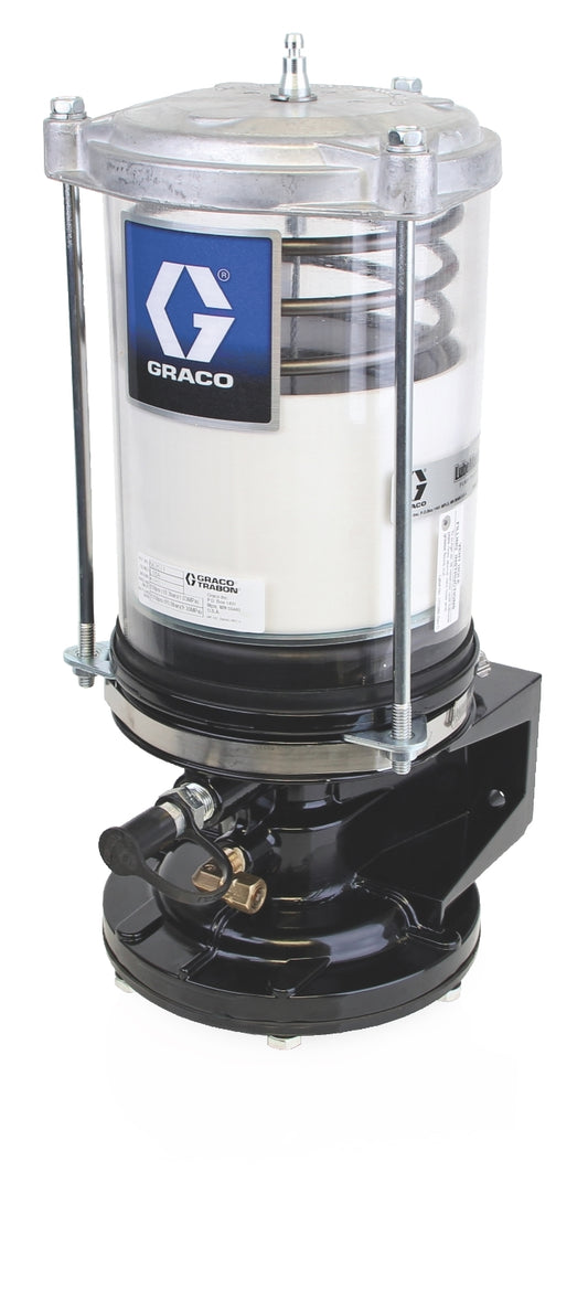 GRACO LubriSystem Standard Air Operated Pump with 6 lb. (2.72 kg) Plastic Cylindrical Reservoir (Part No. 563571)