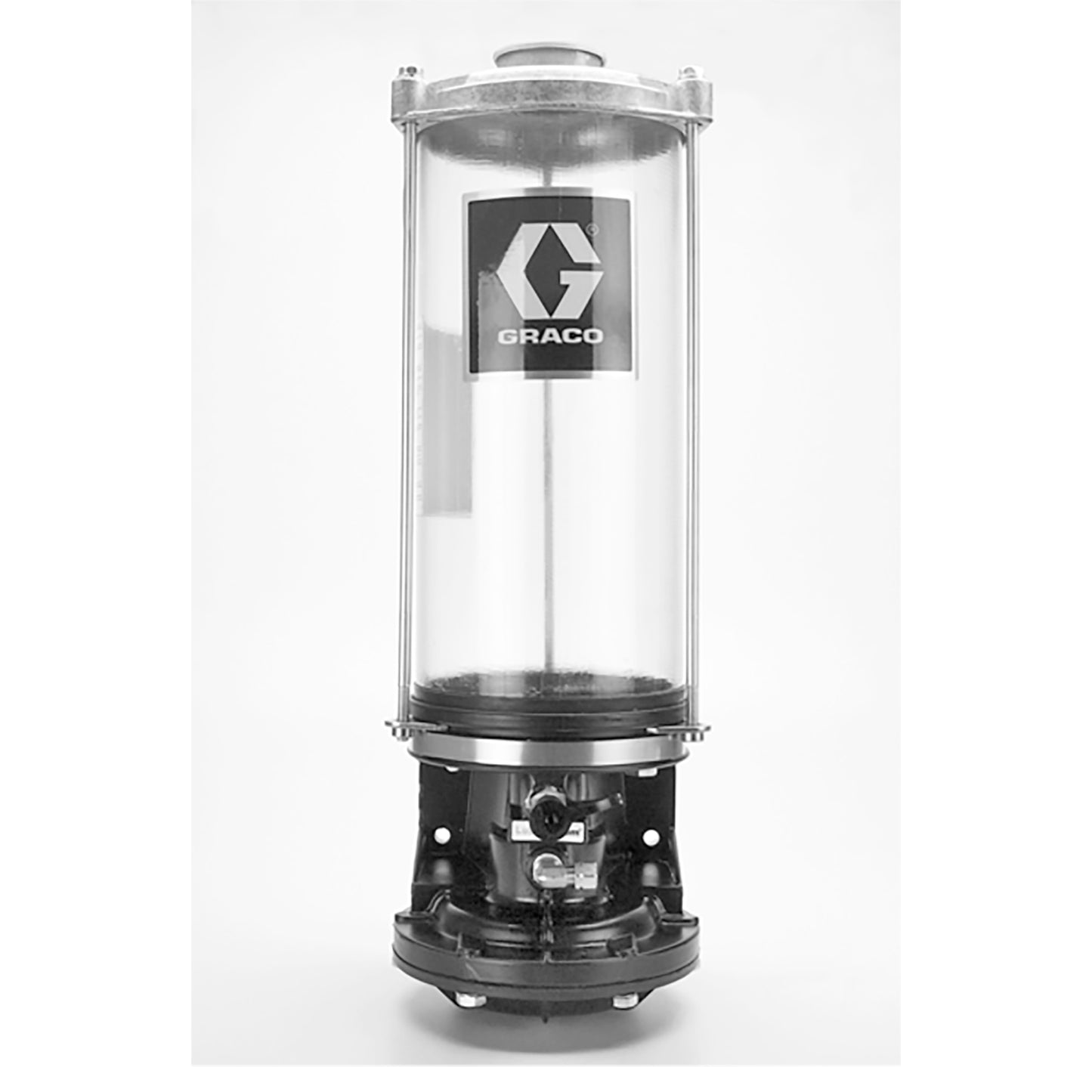 GRACO LubriSystem Standard Oil Pump with 12 pt. (5.68 liter) Plastic Cylindrical Reservoir (Part No. 563575)