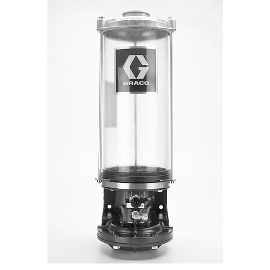 GRACO LubriSystem Standard Oil Pump with 12 pt. (5.68 liter) Plastic Cylindrical Reservoir (Part No. 563575)