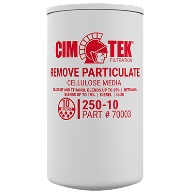10 Micron Cellulose Particulate Fuel Filter for Gasoline, Ethanol Blends, Methanol Blends, Diesel, ULSD – High-Flow Commercial Series – Cim-Tek 250-10 –  (SKU: 70003) - Innoflo Solutions Inc.