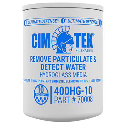 10 Micron Hydroglass Particulate Fuel Filter for Gasoline, Ethanol Blends, Diesel – High-Flow Commercial Series – Cim-Tek 400HG-10 –  (SKU: 70008) - Innoflo Solutions Inc.