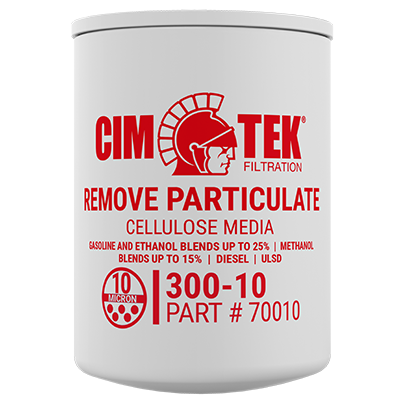 10 Micron Cellulose Particulate Fuel Filter for Gasoline, Ethanol Blends, Methanol Blends, Diesel, ULSD – High-Flow Commercial Series – Cim-Tek 300-10 –  (SKU: 70010) - Innoflo Solutions Inc.