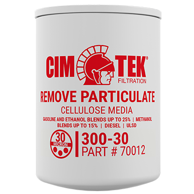 30 Micron Cellulose Particulate Fuel Filter for Gasoline, Ethanol Blends, Diesel, ULSD – High-Flow Commercial Series – Cim-Tek 300-30 –  (SKU: 70012) - Innoflo Solutions Inc.