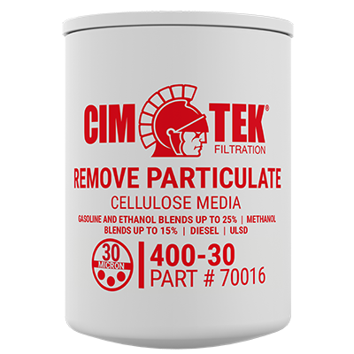 30 Micron Cellulose Particulate Fuel Filter for Gasoline, Ethanol Blends, Diesel – High-Flow Commercial Series – Cim-Tek 400-30 –  (SKU: 70016) - Innoflo Solutions Inc.