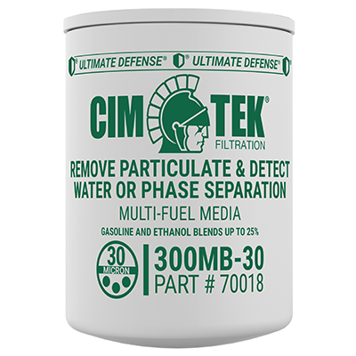 30 Micron Multi-Fuel Phase Separation Water Detection Fuel Filter for Gasoline, Ethanol Blends, Diesel – High-Flow Commercial Series – Cim-Tek 300MB-30 –  (SKU: 70018) - Innoflo Solutions Inc.