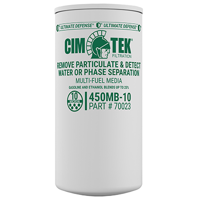 10 Micron Multi-Fuel Phase Separation Water Detection Particulate Fuel Filter for Gasoline, Ethanol Blends, Diesel – High-Flow Commercial Series – Cim-Tek 450MB-10 –  (SKU: 70023) - Innoflo Solutions Inc.