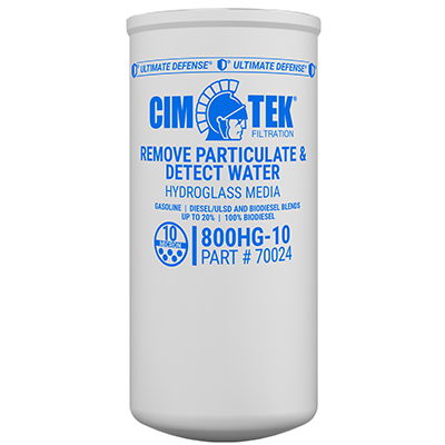10 Micron Hydroglass Water Detection Spin-On Fuel Filter for Gasoline, Diesel, Biodiesel – High-Volume 40 GPM – Cim-Tek 800HG Series –  (SKU: 70024) - Innoflo Solutions Inc.