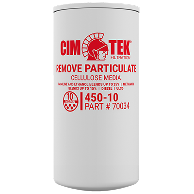10 Micron Cellulose Particulate Fuel Filter for Gasoline, Ethanol Blends, Diesel – High-Flow Commercial Series – Cim-Tek 450-10 –  (SKU: 70034) - Innoflo Solutions Inc.