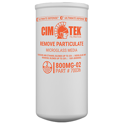 2 Micron Microglass Particulate Fuel Filter for Gasoline, Ethanol Blends, Diesel – High-Flow Commercial Series – Cim-Tek 800MG-02 –  (SKU: 70036) - Innoflo Solutions Inc.
