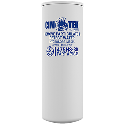 30 Micron Hydrosorb Water Detection Particulate Fuel Filter for Gasoline, Ethanol Blends, Diesel, HVO, GTL – High-Flow Commercial Series – Cim-Tek 475HS-30 –  (SKU: 70043) - Innoflo Solutions Inc.