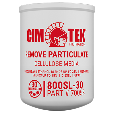 10 Micron Cellulose Fuel Filter Cartridge for Gasoline, Ethanol Blends, Diesel – High-Flow Commercial Series – Cim-Tek  (SKU: 70053) - Innoflo Solutions Inc.