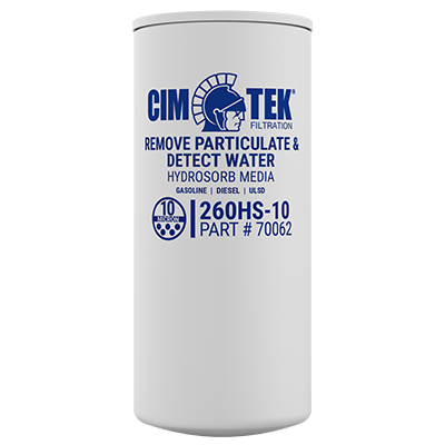 10 Micron Hydrosorb Water Detection Particulate Fuel Filter for Gasoline, Ethanol Blends, Diesel – High-Flow Commercial Series – Cim-Tek 260HS-10 –  (SKU: 70062) - Innoflo Solutions Inc.