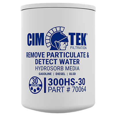 30 Micron Hydrosorb Water Detection Particulate Fuel Filter for Gasoline, Ethanol Blends, Diesel – High-Flow Commercial Series – Cim-Tek 300HS-30 –  (SKU: 70064) - Innoflo Solutions Inc.