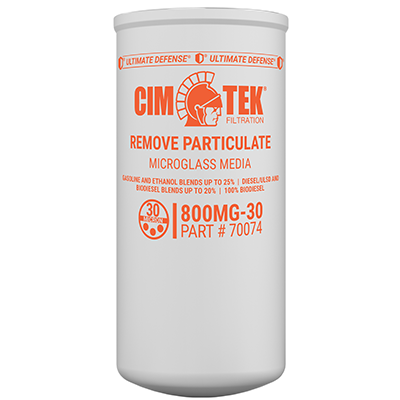 30 Micron Microglass Particulate Fuel Filter for Gasoline, Ethanol Blends, Diesel, Biodiesel – High-Flow Commercial Series – Cim-Tek 800MG-30 –  (SKU: 70074) - Innoflo Solutions Inc.