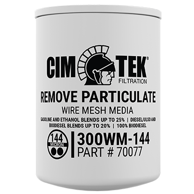 144 Micron Wire Mesh Particulate Fuel Filter for Gasoline, Ethanol Blends, Diesel, Biodiesel – High-Flow Commercial Series – Cim-Tek 300WM-144 –  (SKU: 70077) - Innoflo Solutions Inc.