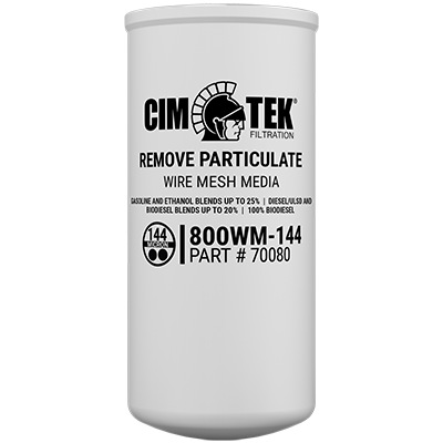 144 Micron Wire Mesh Spin-On Fuel Filter for Gasoline, Ethanol Blends, Diesel – High-Flow Commercial Series – Cim-Tek 800WM-144 –  (SKU: 70080) - Innoflo Solutions Inc.