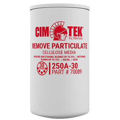 30 Micron Cellulose Particulate Fuel Filter for Gasoline, Ethanol Blends, Methanol Blends, Diesel – High-Flow Commercial Series – Cim-Tek 250A-30 –  (SKU: 70089) - Innoflo Solutions Inc.