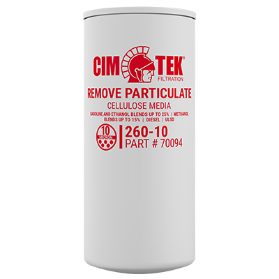 10 Micron Cellulose Particulate Fuel Filter for Gasoline, Ethanol Blends, Methanol Blends, Diesel – High-Flow Commercial Series – Cim-Tek 260-10 –  (SKU: 70094) - Innoflo Solutions Inc.