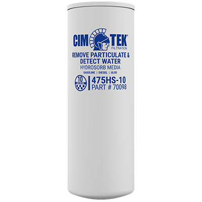 10 Micron Hydrosorb Water Detection Fuel Filter for Gasoline, Ethanol Blends, Diesel, HVO, GTL – High-Flow Commercial Series – Cim-Tek 475HS-10 –  (SKU: 70098) - Innoflo Solutions Inc.