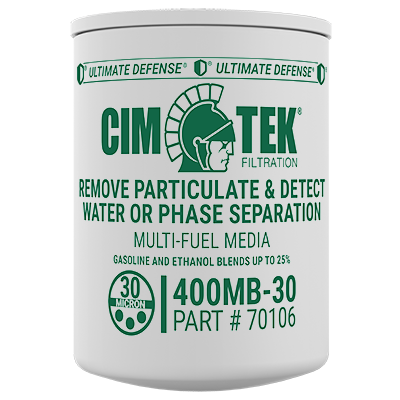30 Micron Multi-Fuel Spin-On Fuel Filter for Gasoline, Ethanol Blends, Diesel – High-Flow Commercial Series – Cim-Tek 400MB-30 –  (SKU: 70106) - Innoflo Solutions Inc.