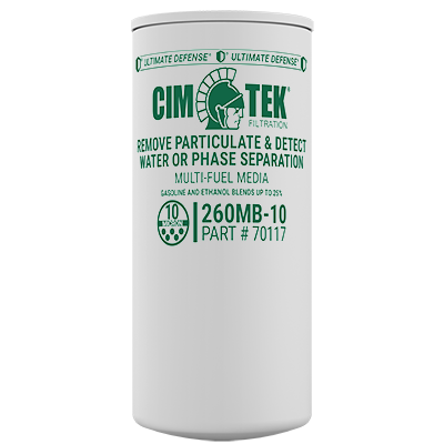 10 Micron Multi-Fuel Media Spin-On Fuel Filter for Gasoline, Ethanol Blends – High-Flow Commercial Series – Cim-Tek 260MB-10 –  (SKU: 70117) - Innoflo Solutions Inc.