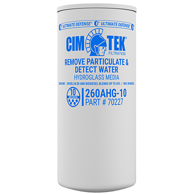 10 Micron Hydroglass Spin-On Fuel Filter for Gasoline, Ethanol Blends, Diesel – High-Flow Commercial Series – Cim-Tek 260AHG-10 –  (SKU: 70227) - Innoflo Solutions Inc.