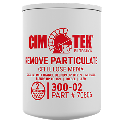 2 Micron Cellulose Particulate Fuel Filter for Gasoline, Ethanol Blends, Diesel – High-Flow Commercial Series – Cim-Tek 300-02 –  (SKU: 70806) - Innoflo Solutions Inc.