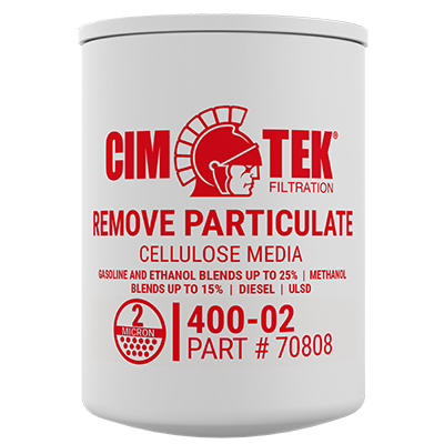 2 Micron Cellulose Spin-On Fuel Filter for Gasoline, Ethanol Blends, Diesel – High-Flow Commercial Series – Cim-Tek 400-02 –  (SKU: 70808) - Innoflo Solutions Inc.