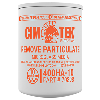 10 Micron Microglass Particulate Fuel Filter for Gasoline, Ethanol Blends, Diesel, Biodiesel – High-Flow Commercial Series – Cim-Tek 400HA-10 –  (SKU: 70898) - Innoflo Solutions Inc.