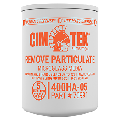 5 Micron Microglass Particulate Fuel Filter for Gasoline, Ethanol Blends, Diesel – High-Flow Commercial Series – Cim-Tek 400HA-05 –  (SKU: 70991) - Innoflo Solutions Inc.