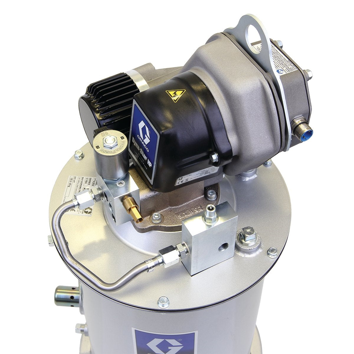 GRACO Electric Dyna-Star® 24 VDC HP Injector Module with Pump, Tube-in-Tube, Vent Valve, Low-Level, Cover, Tank, AFSO for 60 lb (27 kg) Reservoir (Part No. 77X202)