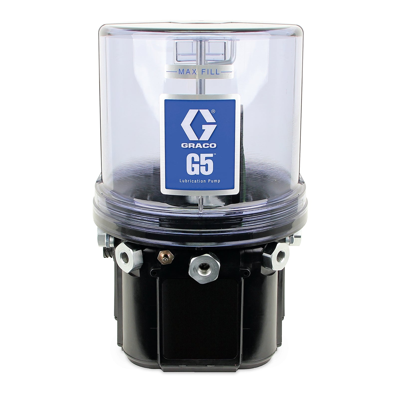 GRACO G5™ Standard Grease Lubrication Pump, 24 VDC, 4 Liter, External Low Level, Standard Oriented 5-Pin CPC (Part No. 95G101)