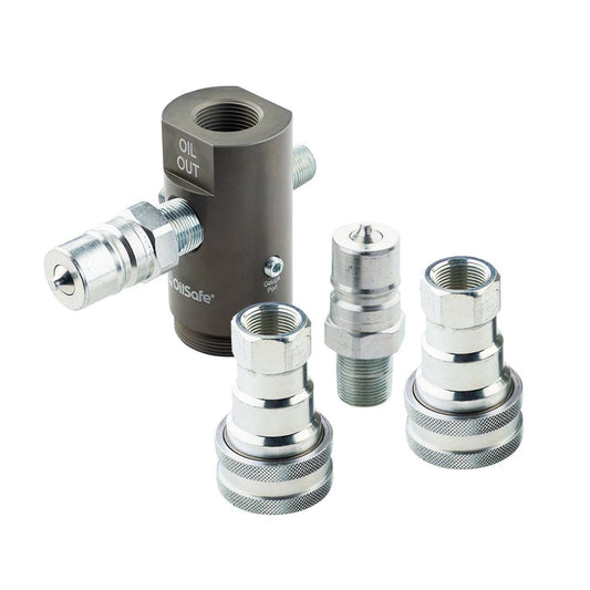 OilSafe® Drum Adapter – ISO B Male & Female Disconnects (SKU: 960ISOMF)