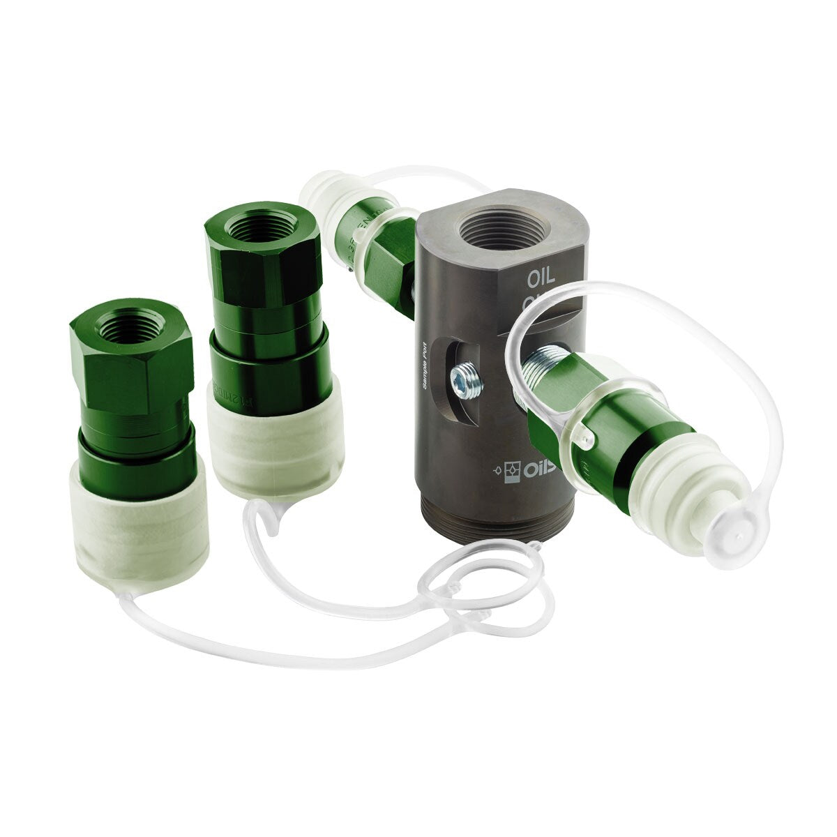 OilSafe® Drum Adapter – Mid Green Male & Female Disconnects (SKU: 960MGMF)