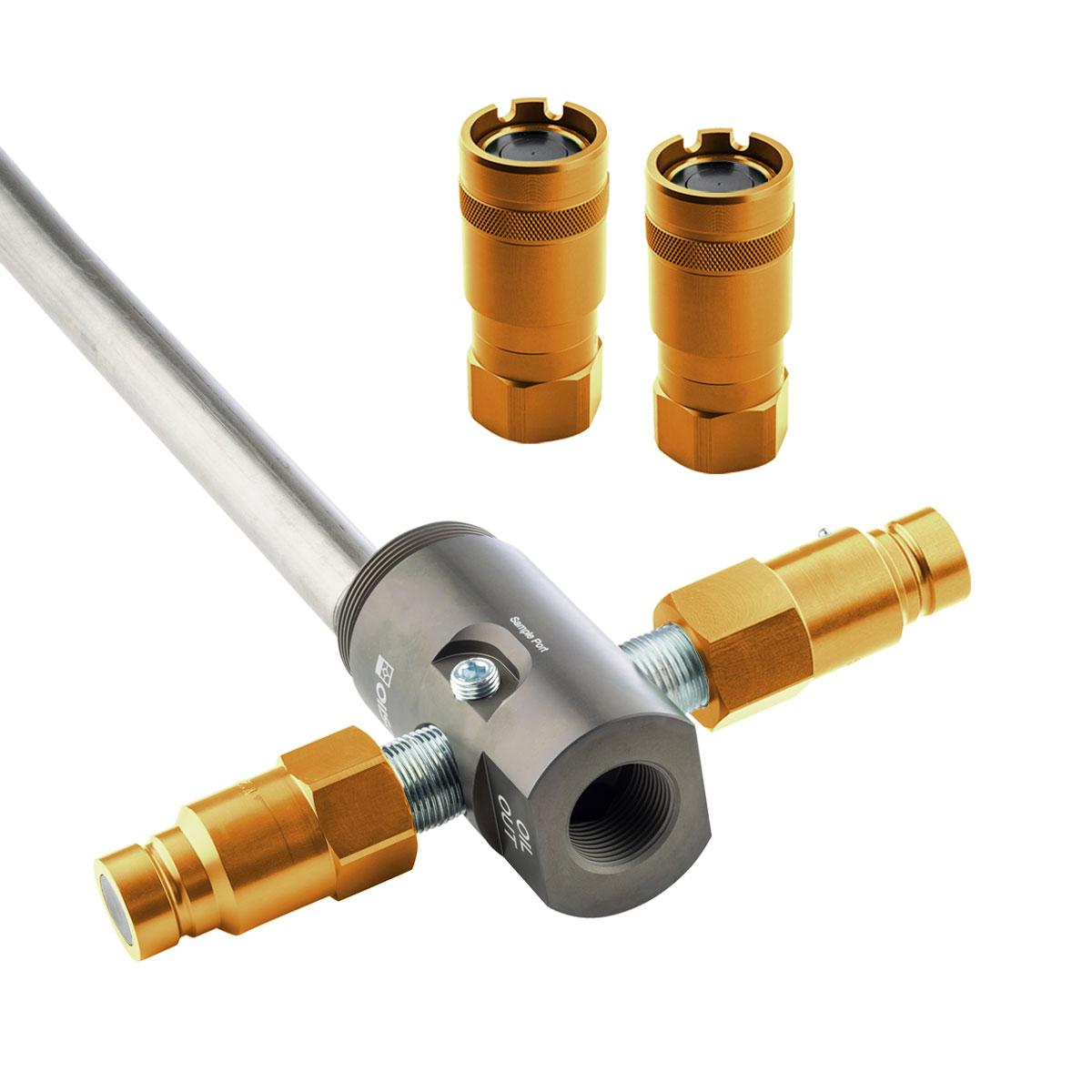 OilSafe® Drum Adapter – Yellow Male & Female Disconnects (SKU: 960YLMF)