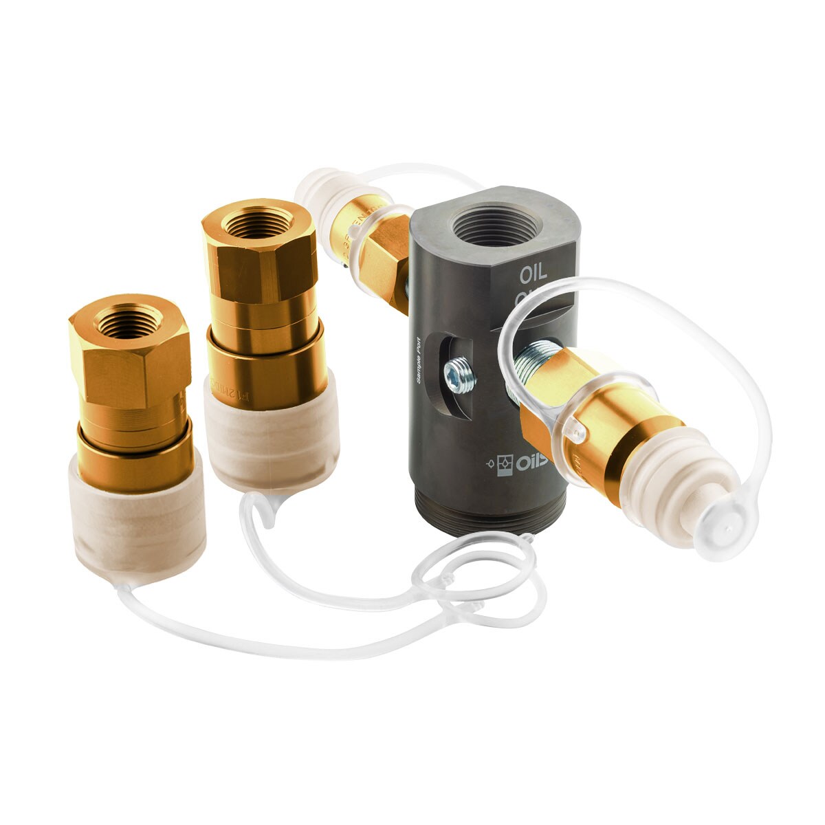 OilSafe® Drum Adapter – Yellow Male & Female Disconnects (SKU: 960YLMF)