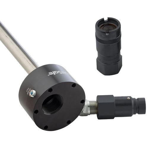 OilSafe® Reservoir Adapter – Black Male & Female Disconnects (SKU: 961BKMF)