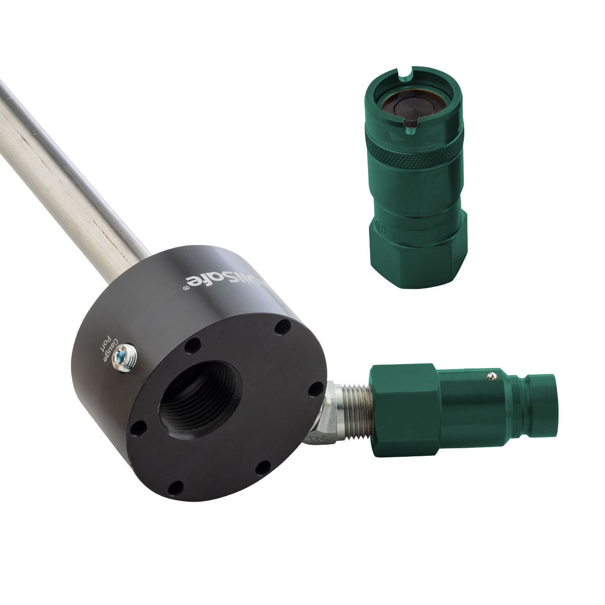 OilSafe® Reservoir Adapter – Dark Green Male & Female Disconnects (SKU: 961DGMF)