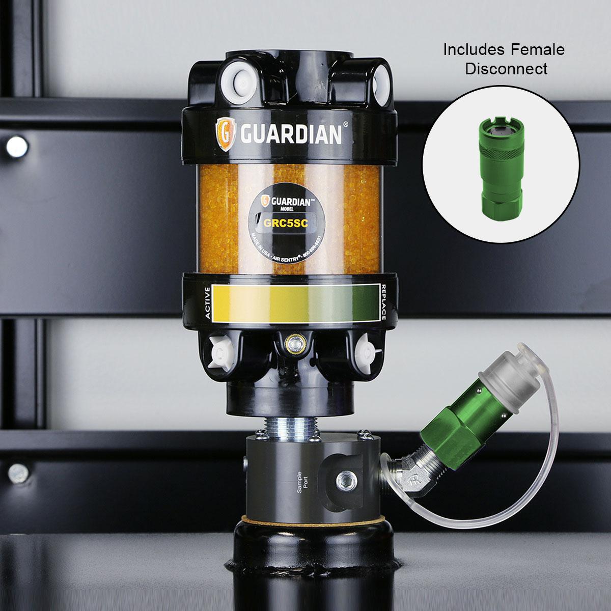 OilSafe® Reservoir Adapter – Mid Green Male & Female Disconnects (SKU: 961MGMF)