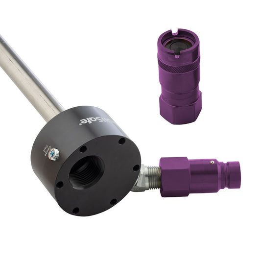 OilSafe® Reservoir Adapter – Purple Male & Female Disconnects (SKU: 961PLMF)