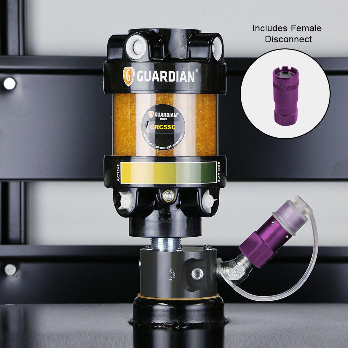 OilSafe® Reservoir Adapter – Purple Male & Female Disconnects (SKU: 961PLMF)