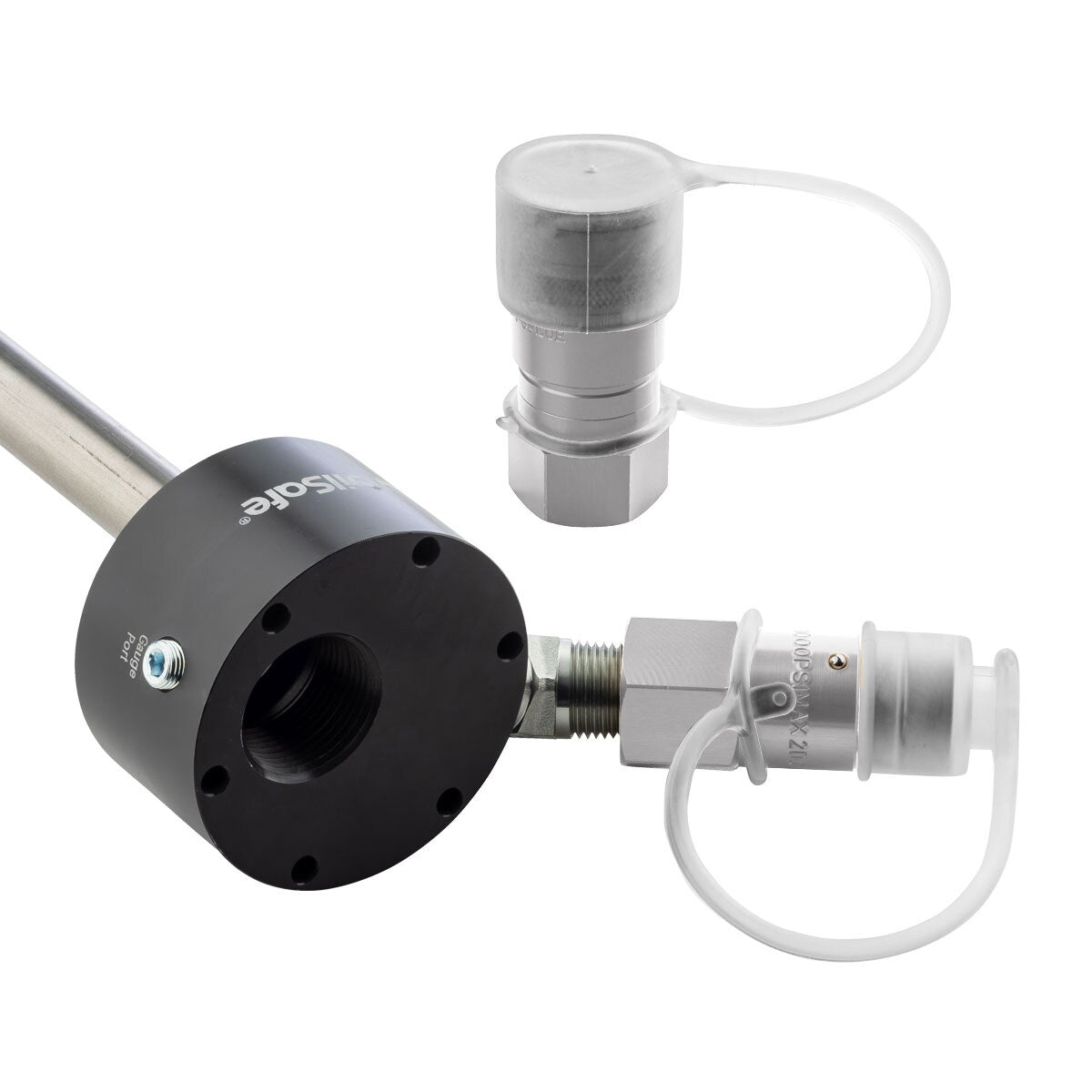 OilSafe® Reservoir Adapter – Silver Male & Female Disconnects (SKU: 961SLMF)