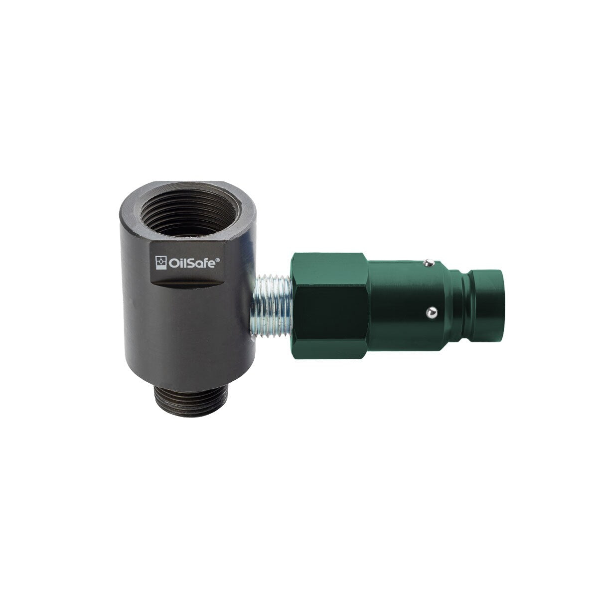 OilSafe® Gear Box Adapter – Dark Green Male Disconnects – 1/2" Fit (SKU: 96212DGM)